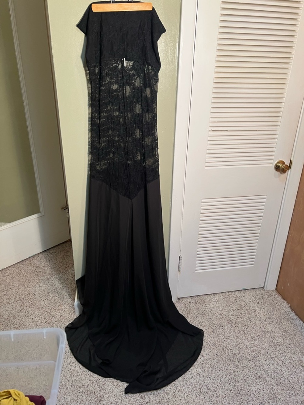 BellyBabyWear by Ana Brandt Strapless Maternity Gown Black Lace - Picture 7 of 11